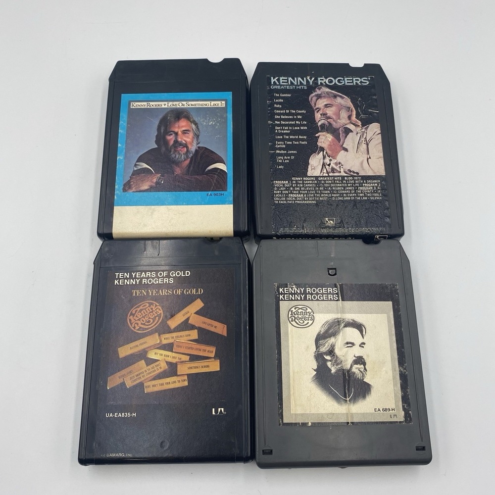 Kenny Rogers Lot Of 4, 8 Tracks As‎ Is, Untested Greatest hits, Ten Year Of Gold